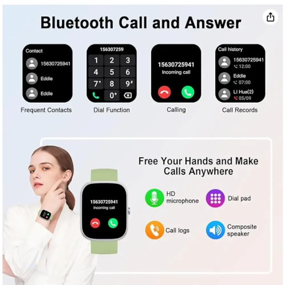 Smart Watch (Answer/Make Call), 1.91